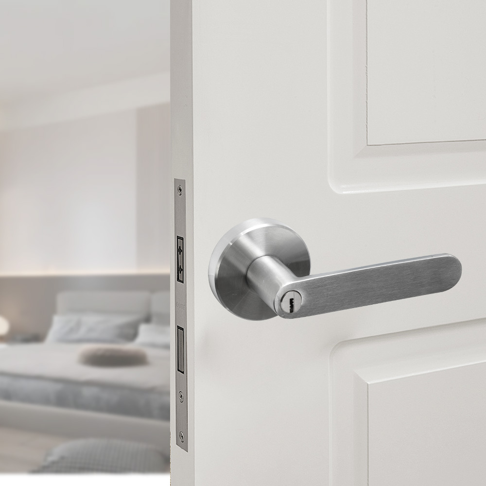 Modern External Steel Apartment Interior Door Handle Set Push and Pull Door Handles With Lock