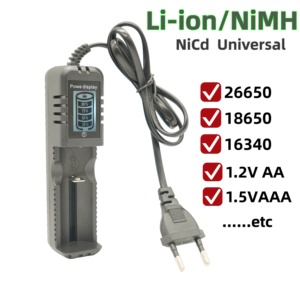 <span class=keywords><strong>Chargeur</strong></span> à fente unique pour écran LCD, compatible <span class=keywords><strong>avec</strong></span> les batteries au <span class=keywords><strong>lithium</strong></span> 18650/26650, démarrage sans tension, compatible <span class=keywords><strong>avec</strong></span> les modèles de microphone et de caméra - Product Image 5