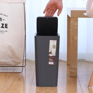 Moda Lever Bin 8L, Cubo de Basura Rectangular con Tapa Abatible para Interiores, Cubo de Basura Doméstico - Product Image 1