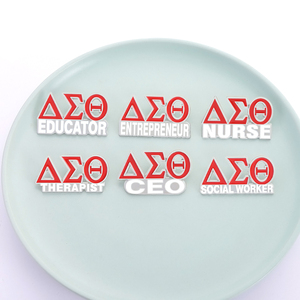 Ciondoli creativi con spilla scritta greca spilla con smalto personalizzato assistente sociale educatore imprenditore spille distintivo gioielli regali - Product Image 2