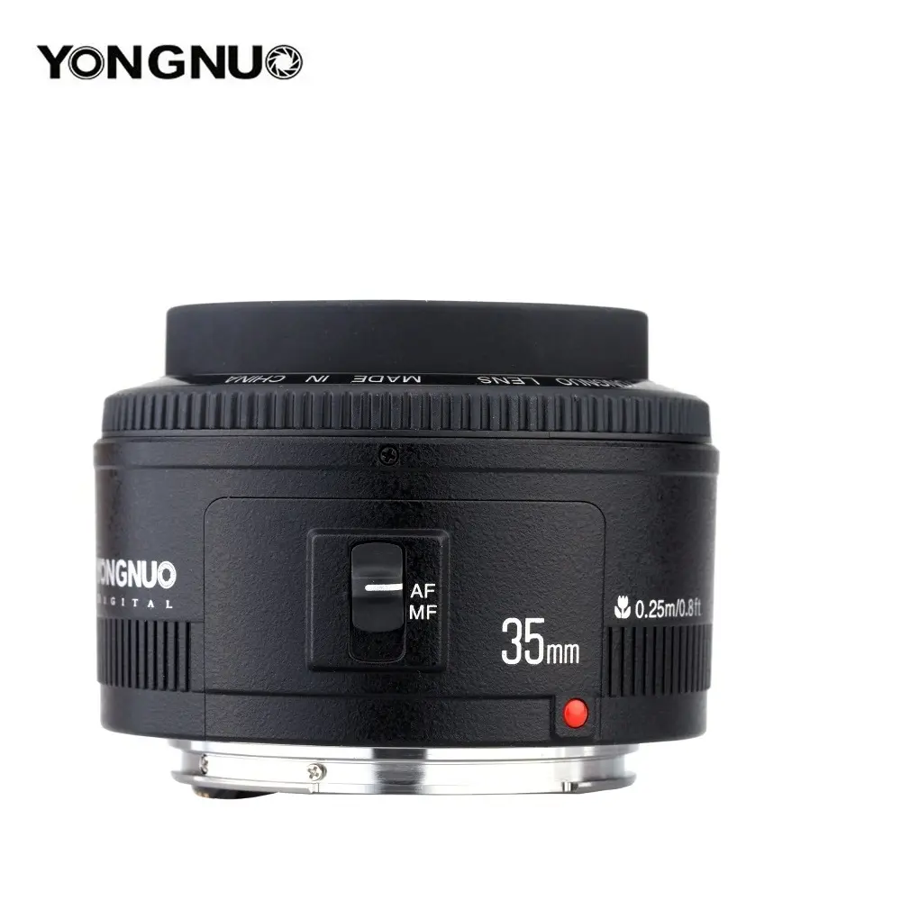 새로운 YONGNUO 브랜드 카메라 렌즈 캐논 DSLR 600D 70D 60D 6D 용 캐논 마운트용 35mm F2 광각 프라임 렌즈 YN 35mm F2.0 렌즈