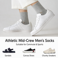 Chaussettes de sport mi-mollet en coton pour hommes, personnalisées, anti-boulochage, antibactériennes, respirantes et anti-humidité