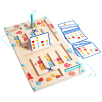 Juguetes Educativos de Madera Montessori con Certificación CE y CPC, Rompecabezas de Laberinto para Niños Autistas, Juego de Mesa para Preescolar, Actividad de Aprendizaje y Pensamiento Lógico
