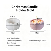 Moule à gâteau en silicone 3D 2026 pour la création de nouveaux moules, boîte de rangement de Noël, pot à bougie en plâtre, pot à plantes succulentes