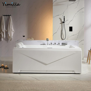 Pietra resina Freestanding vasca da bagno vendita calda diretta della fabbrica a buon mercato prezzo acrilico moderno Freestanding 2 persona vasca da bagno - Product Image 2