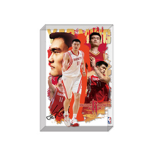 Brique de carte acrylique <span class=keywords><strong>NBA</strong></span> Star avec impression HD, motifs recto-verso, ornement de table rectangulaire pour anniversaire/fête - Product Image 1