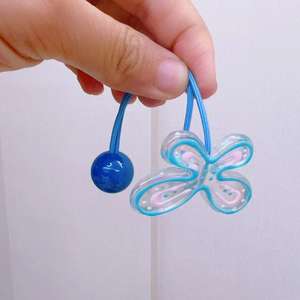 Flor de mariposa de alta calidad para niños, cuentas de bolas grandes, coleta para niñas, soporte para aldaba, lazos para el cabello, balies para el cabello, Bobble elástico para el cabello - Product Image 5