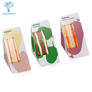 Custom Food Grade Hamburger Bakery Bread Paper Triangle Packaging Sandwich Box - Product Image 6