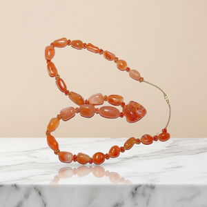Collares de cuentas de cornalina roja al por mayor, cuentas de jade - Product Image 1
