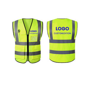 سترة سلامة عمل للطرق متعددة الجيوب مخصصة ، سترة سلامة عاكسة مرئية عالية - Product Image 1