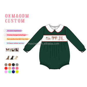 Vente en gros de vêtements pour enfants smockés ensemble au design rétro à manches longues col claudine <span class=keywords><strong>tenue</strong></span> de Noël pour enfants à carreaux pour filles - Product Image 6