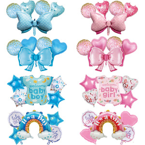 Set di Palloncini in Alluminio per Abbigliamento Neonato, per Primo <span class=keywords><strong>Compleanno</strong></span>, Banchetti Familiari e Decorazioni per Feste - Product Image 1