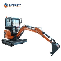 Mini-excavatrice sur chenilles en caoutchouc de 3 tonnes, certifiée CE/EPA, en promotion directe usine