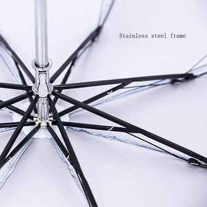 8K, оптовая продажа, 3-х складной зонт, недорогой дизайн, однотонный зонт, рекламный зонт для винных бутылок - Product Image 5