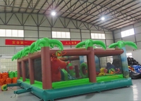 Aire de jeux pour enfants en plein air cavaliers maison de rebond châteaux château gonflable avec toboggan