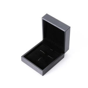 Boutons de manchette simples noirs ronds pour hommes avec coffret noir de haute qualité, cadeau de boutons de manchette pour hommes - Product Image 6