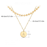 Chaîne artisanale durable en acier inoxydable double couche 18K, maillons ronds de 6 mm, en acier inoxydable coupé et poli à la main pour femme