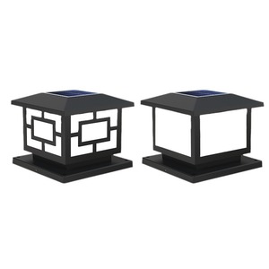 Nouveau modèle de lampadaire solaire LED pour extérieur, <span class=keywords><strong>lampe</strong></span> de porte et de mur, <span class=keywords><strong>lampe</strong></span> de portail domestique, indice de protection IP65, lumière du jour 6000K, à intensité variable - Product Image 3