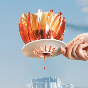 กรวยกรองกาแฟคุณภาพสูงแบบใหม่สำหรับขายส่ง  แบบใส  ทำจากพลาสติก  ทรงโอริกามิ - Product Image 2