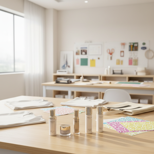 Vitrina Moderna Personalizada para Cosméticos con Iluminación LED, Exhibidor <span class=keywords><strong>de</strong></span> Perfumes <span class=keywords><strong>de</strong></span> Vidrio Ecológico, Estante para Salón <span class=keywords><strong>de</strong></span> Belleza - Product Image 6