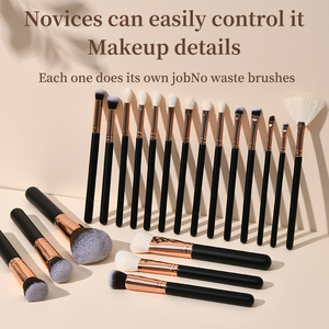 Amission, fabricant professionnel de qualité depuis 20 ans, OEM, personnalisation de l'ensemble de pinceaux de maquillage, 20 pièces, pinceaux de maquillage de luxe pour le visage, les yeux et le correcteur - Product Image 1