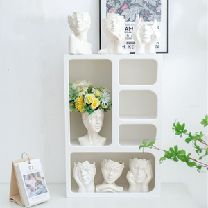 <span class=keywords><strong>Vaso</strong></span> in Ceramica a Forma di Viso per Arredamento Casa, <span class=keywords><strong>Vaso</strong></span> Artistico a Forma di Volto Umano, Fioriera Scultorea Moderna per Decorazione Tavolo e Soggiorno - Product Image 5