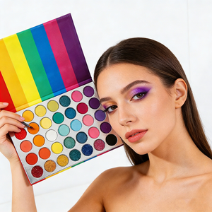 Rainbow Bright High Pigment Paleta de sombras de ojos 35 colores brillantes Etiqueta privada Maquillaje para ojos - Product Image 1