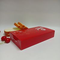 Boîte d'emballage jetable en carton rouge cubique de marque SP1909 pour poulet frit, desserts et frites