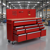 Armoire à outils mobile à 12 tiroirs, roulettes robustes, rangement professionnel pour garage, revêtement en poudre écologique, coffre à outils