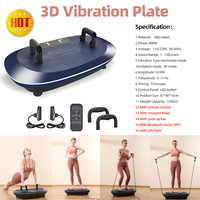M Crazy Fitness 3D Vibrationsplatte ABS+Stahl 120kg Max. Belastung 400W Motor LED-Tastensteuerung 12 Monate Garantie Heimgebrauch Sicher 1-99