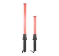 Bastón de Seguridad de Tráfico, luz de advertencia, luz estroboscópica LED telescópica, 42CM, 54CM