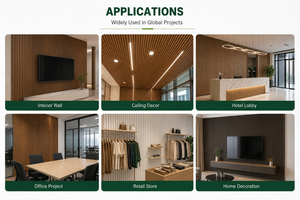 لوح جداري مموج من مركب الخشب والبلاستيك بتصميم تقليدي للاستخدام المنزلي - Product Image 5