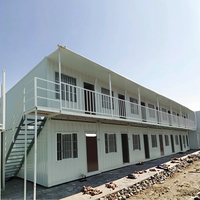 Maison conteneur à 2 étages, conteneurs préfabriqués avec dimensions personnalisables, maisons de dortoir sur site en conteneurs