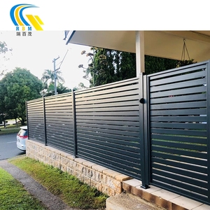 Tự làm hàng rào nhôm đá đen thiết kế dọc cho hàng rào sân vườn hàng rào với ống nhôm vuông chất lượng tốt - Product Image 1