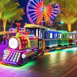 รถไฟวัตต์แมนแบบไร้ราง อุปกรณ์สวนสนุกไฟฟ้า โครงสร้างไฟเบอร์กลาส สำหรับใช้ภายใน/ภายนอกอาคาร ห้างสรรพสินค้า - Product Image 2