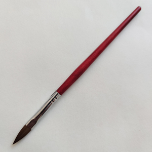 Lot de 5 pinceaux à ongles en acrylique avec manche en bois rouge, poils en nylon, pour poudre, sculpture, peinture, manucure en salon - Product Image 4