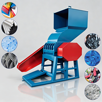 Broyeur multifonctionnel économique à moteur monophasé pour le recyclage des déchets plastiques et de la caoutchouc, ligne de recyclage des déchets plastiques