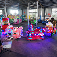 Train électrique orbital de haute qualité pour enfants, système de piste gonflable en métal pour jouet porteur, utilisation extérieure/intérieure pour 5-10 ans