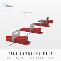 Système de nivellement de carreaux à clip rouge et blanc, entretoises en plastique pour sols et murs, kit de pose pour carrelage en céramique, porcelaine et marbre pour balcon