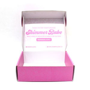 Logotipo personalizado Impresso Caixas De Transporte De Papelão Ondulado para Pequenas Empresas Cosméticos Caixa De Papelão Mailer Caixa De Luxo Caixa Plana Embalagem - Product Image 5