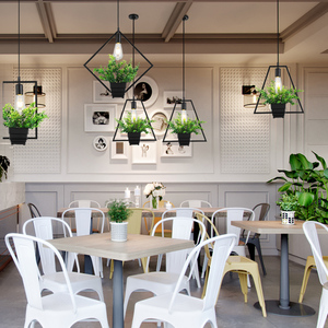 Lumière de <span class=keywords><strong>Vitrine</strong></span> de Style Industriel Vintage Musique Restaurant bar Plante Verte Rustique Personnalité Créative Plante Suspension - Product Image 4
