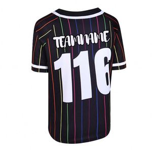 Vente en gros de maillots de baseball pour hommes en polyester vierge, personnalisables par sublimation, pour uniformes d'équipe et tenues de softball - Product Image 4
