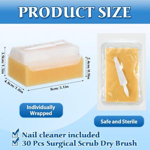 Cepillo Quirúrgico Desechable Estéril para Limpieza de Manos y Uñas, Esponja Suave Ecológica de Doble Cara con <span class=keywords><strong>Clorhexidina</strong></span>, con Certificación CE - Product Image 3