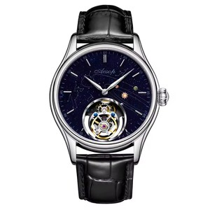 นาฬิกาข้อมือผู้ชาย AESOP Flying Tourbillon Movement แบบดรอปชิปปิ้ง โครงสร้างเปลือย โชว์กลไกหรูหรา กันน้ำ กระจกแซฟไฟร์ - Product Image 1