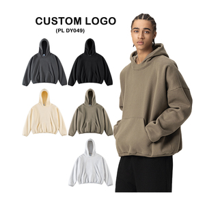 Sweat à capuche pour homme, 100% coton, coupe oversize, imprimé floqué, style streetwear hip-hop, avec poche - Product Image 2
