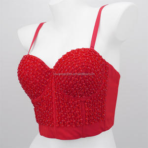 Novance Desi Girl-vestido Sexy con cuentas <span class=keywords><strong>de</strong></span> diamante, Bralette <span class=keywords><strong>de</strong></span> pico profundo, Top corto, Ropa <span class=keywords><strong>de</strong></span> noche, Corsés, sujetador Para Mujer, Juvenil - Product Image 4