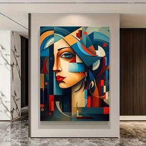 אמנות קיר מודרנית לעיצוב הבית, ציור שמן אבסטרקטי על קנבס, ציור בעבודת יד - Product Image 6