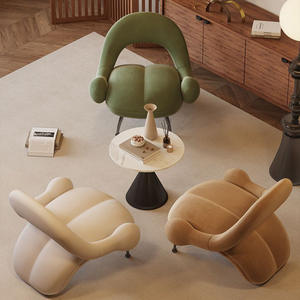 Sillón Individual Moderno y Elegante <span class=keywords><strong>para</strong></span> Sala de Estar, Taburete de Tocador o Bar de Terciopelo, Silla de Ocio Suave y Duradera <span class=keywords><strong>para</strong></span> Apartamento - Product Image 2