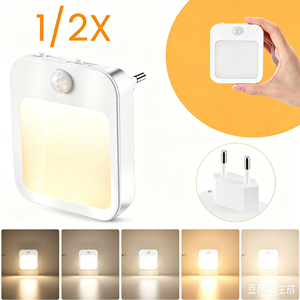 Hot Selling Plug in Color Changing <b>Motion</b> <b>Sensor</b> Eye-Care Night <b>Light</b> Dimmable <b>LED</b> Sleep Lamp Square Bedside <b>Light</b> for Bedroom - Product Image 6