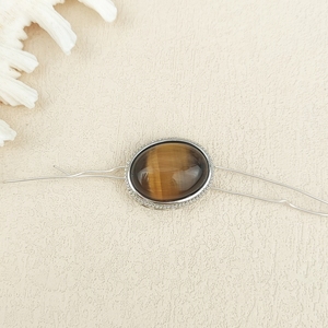 Erstaunliche Edelstein perlen Ovaler Stein Silber <span class=keywords><strong>Magic</strong></span> Box Natur kristall Amethyst Rosenquarz Tiger Eye Spacer Perle für die Schmuck herstellung - Product Image 6
